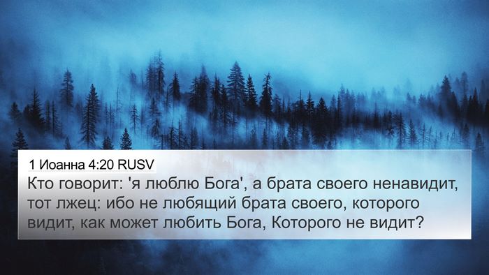 1 Иоанна 4:20 RUSV Bible Verse Image