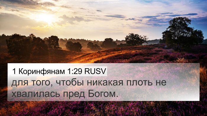 1 Коринфянам 1:29 RUSV Bible Verse Image