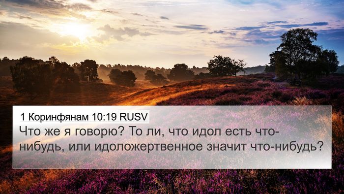 1 Коринфянам 10:19 RUSV Bible Verse Image