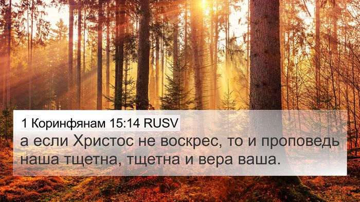 1 Коринфянам 15:14 RUSV Bible Verse Image
