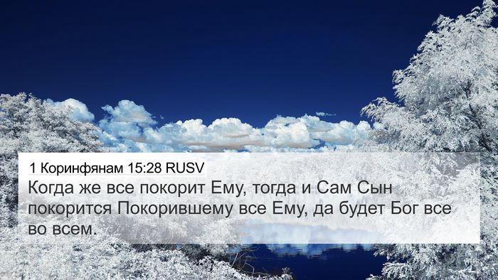 1 Коринфянам 15:28 RUSV Bible Verse Image