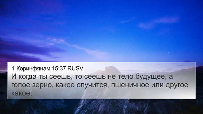 1 Коринфянам 15:37 RUSV Bible Verse Image