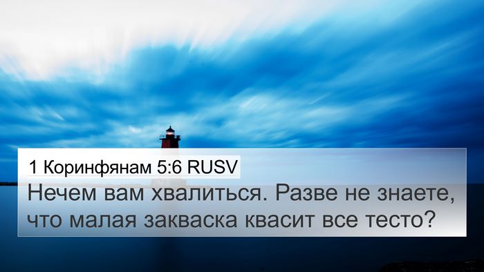 1 Коринфянам 5:6 RUSV Bible Verse Image