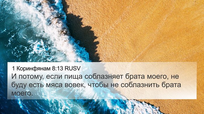 1 Коринфянам 8:13 RUSV Bible Verse Image
