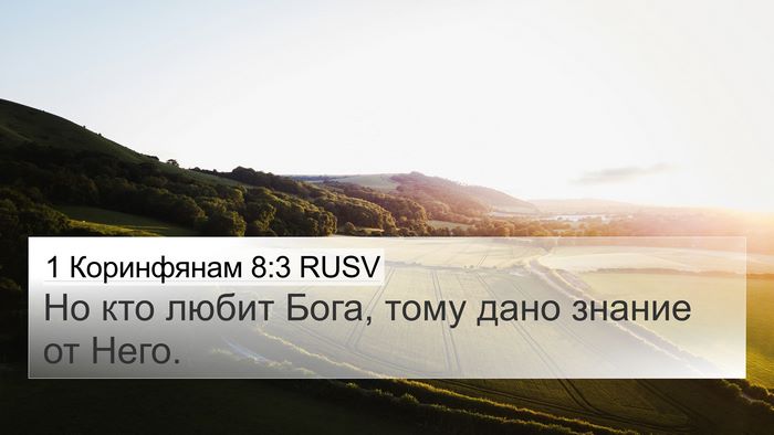 1 Коринфянам 8:3 RUSV Bible Verse Image