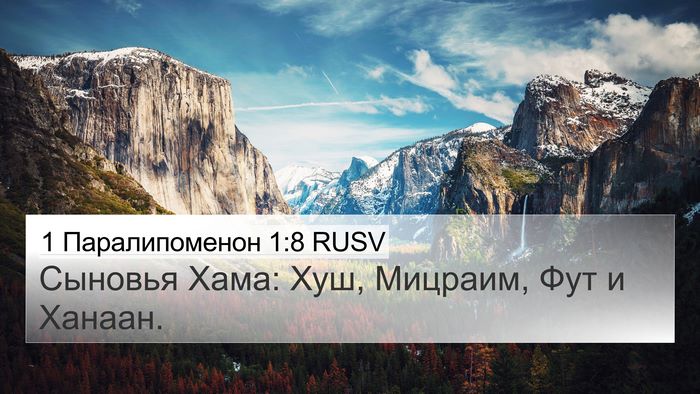 1 Паралипоменон 1:8 RUSV Bible Verse Image