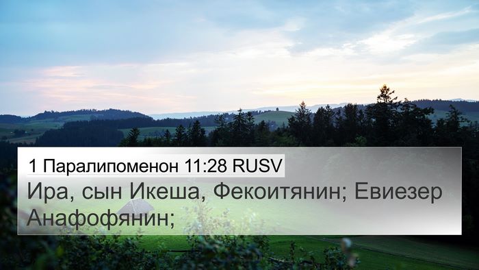 1 Паралипоменон 11:28 RUSV Bible Verse Image