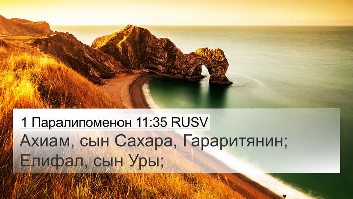1 Паралипоменон 11:35 RUSV Bible Verse Image