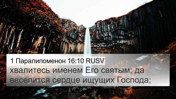 1 Паралипоменон 16:10 RUSV 4K Wallpaper - хвалитесь именем Его - 4K Wallpaper Bible Verse