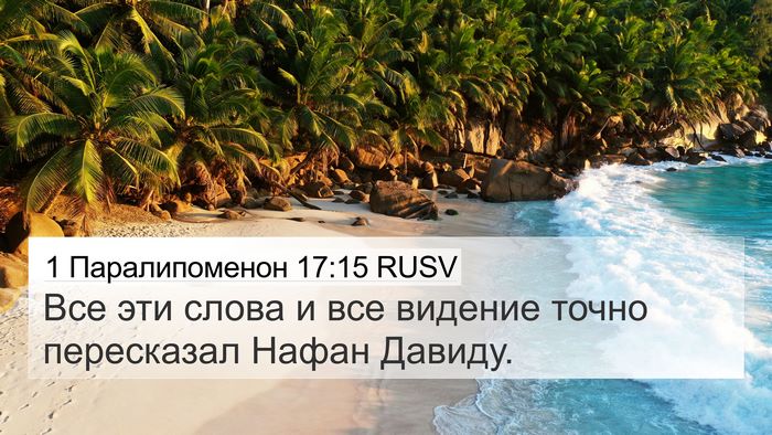 1 Паралипоменон 17:15 RUSV Bible Verse Image
