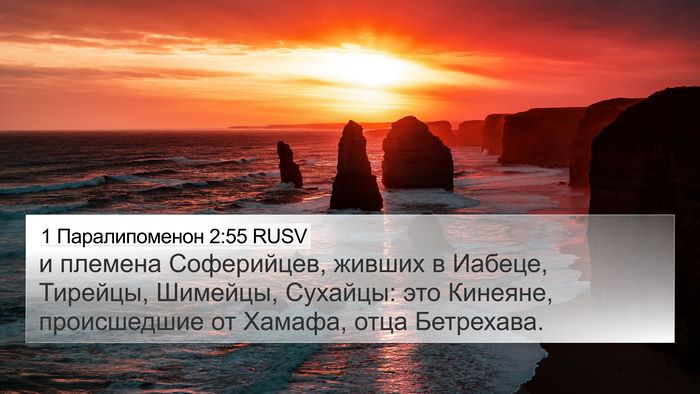1 Паралипоменон 2:55 RUSV Bible Verse Image