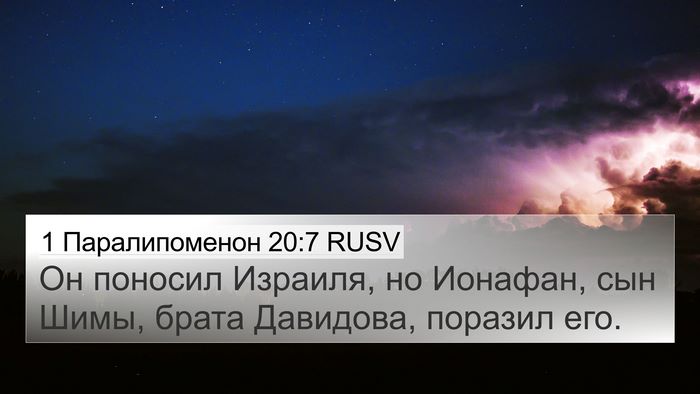 1 Паралипоменон 20:7 RUSV Bible Verse Image