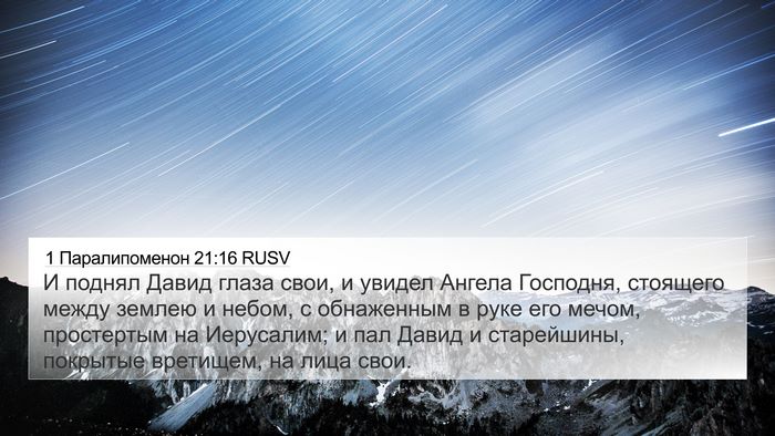 1 Паралипоменон 21:16 RUSV Bible Verse Image