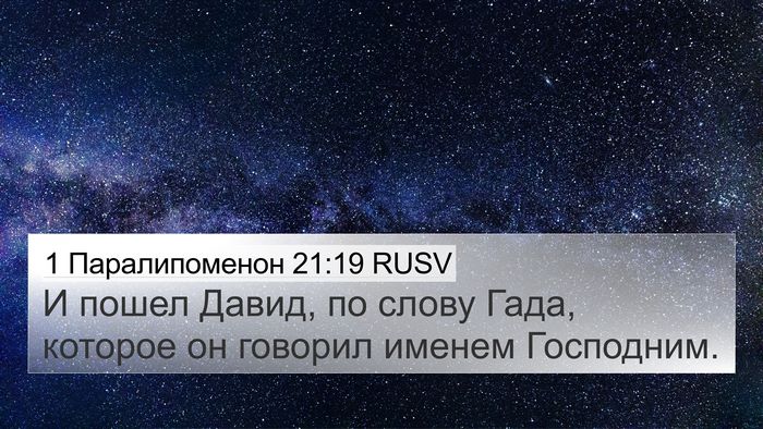 1 Паралипоменон 21:19 RUSV Bible Verse Image