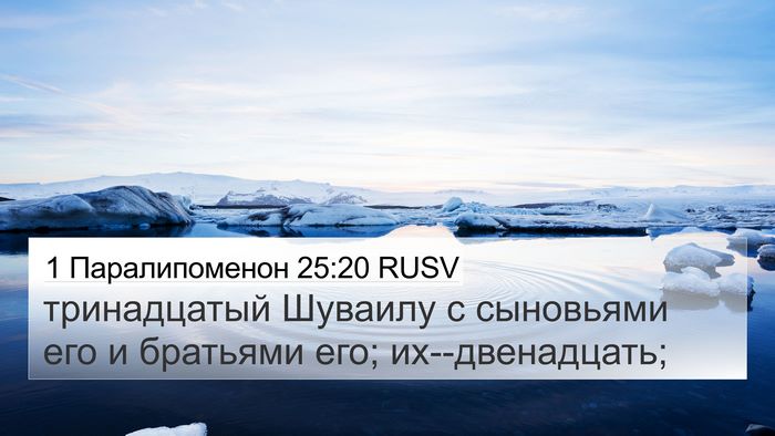 1 Паралипоменон 25:20 RUSV Bible Verse Image
