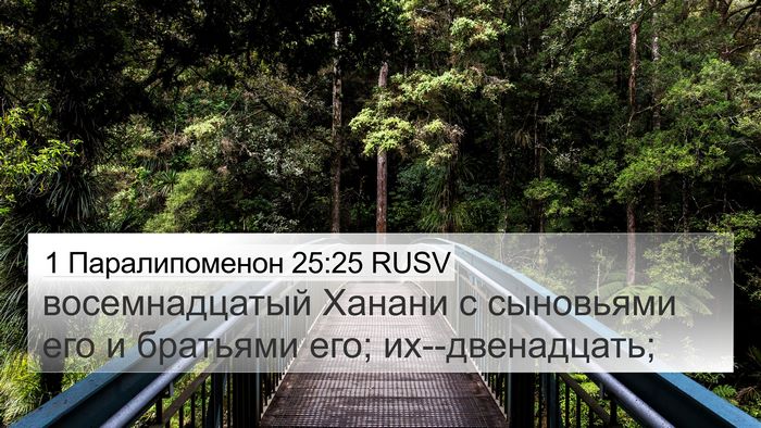 1 Паралипоменон 25:25 RUSV 4K Wallpaper - восемнадцатый Ханани с - 4K Wallpaper Bible Verse