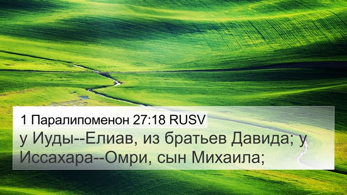 1 Паралипоменон 27:18 RUSV Bible Verse Image