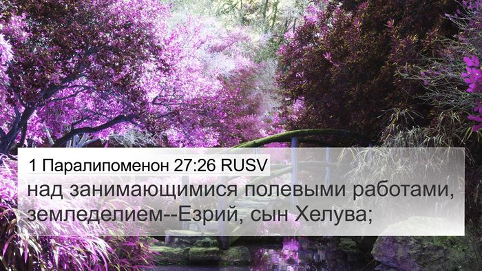 1 Паралипоменон 27:26 RUSV Bible Verse Image