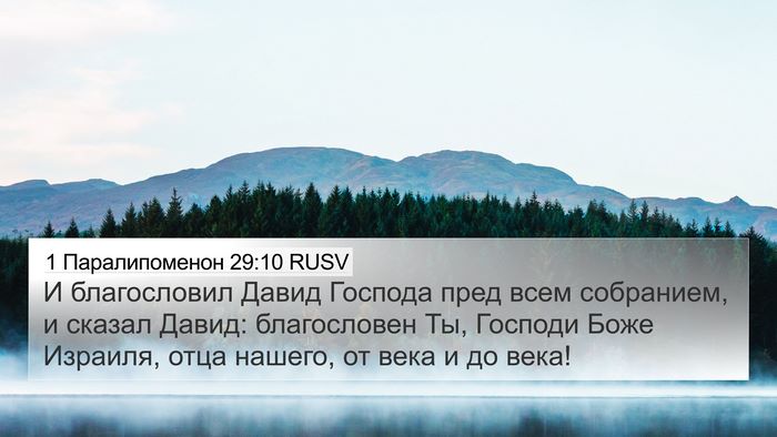 1 Паралипоменон 29:10 RUSV Bible Verse Image