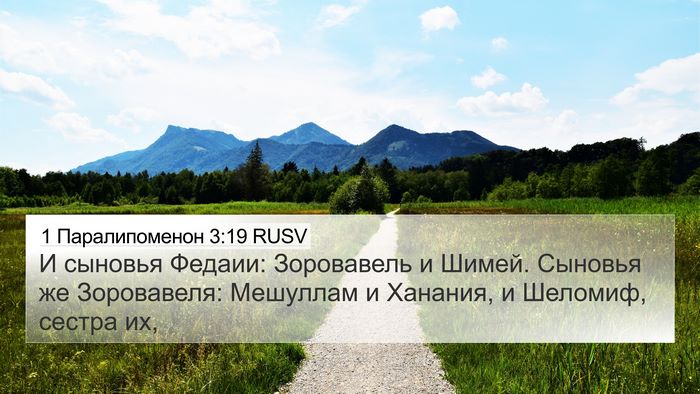 1 Паралипоменон 3:19 RUSV Bible Verse Image