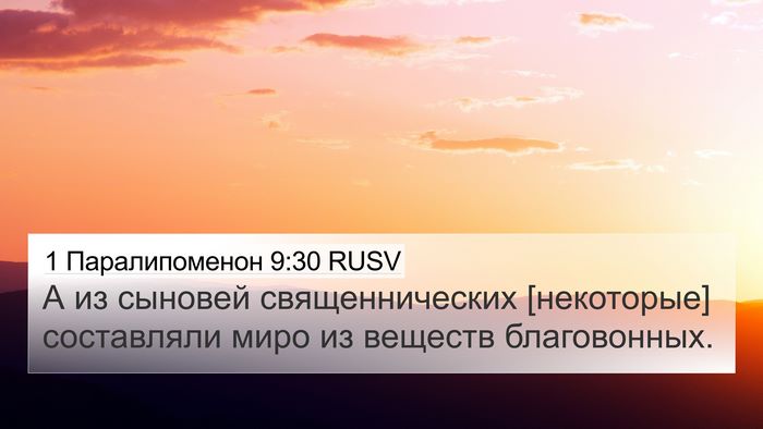 1 Паралипоменон 9:30 RUSV 4K Wallpaper - А из сыновей - 4K Wallpaper Bible Verse