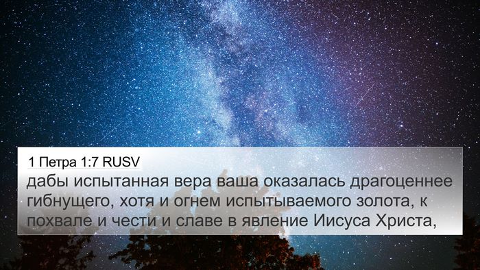 1 Петра 1:7 RUSV Bible Verse Image