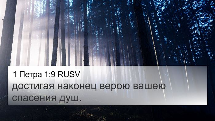 1 Петра 1:9 RUSV Bible Verse Image