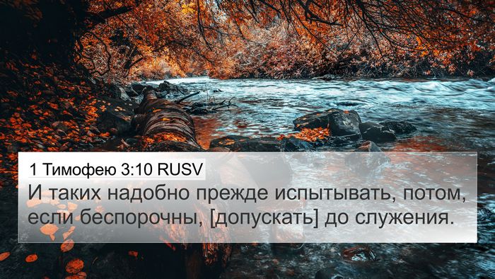 1 Тимофею 3:10 RUSV Bible Verse Image