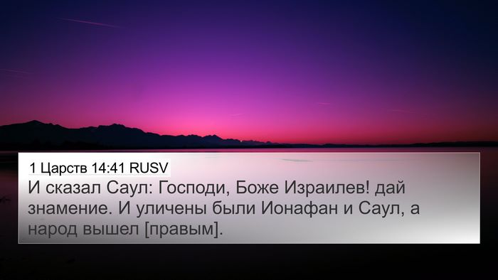 1 Царств 14:41 RUSV Bible Verse Image
