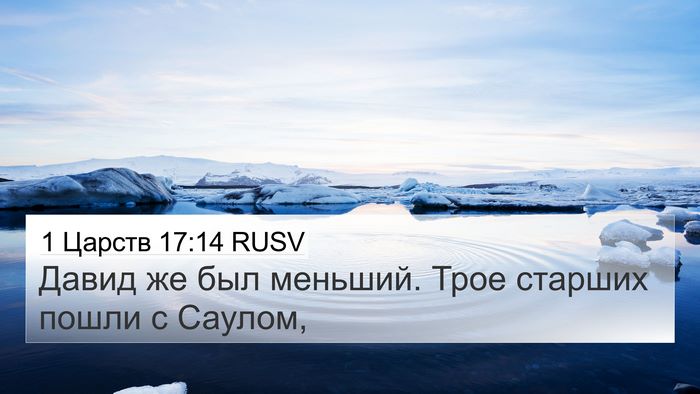 1 Царств 17:14 RUSV 4K Wallpaper - Давид же был меньший. Трое - 4K Wallpaper Bible Verse