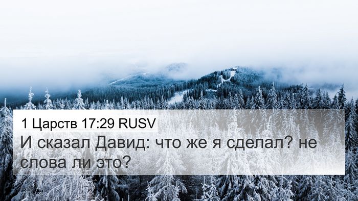 1 Царств 17:29 RUSV Bible Verse Image