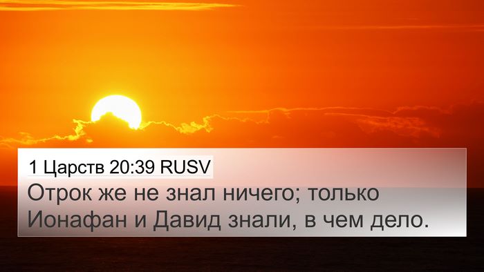 1 Царств 20:39 RUSV 4K Wallpaper - Отрок же не знал ничего; - 4K Wallpaper Bible Verse