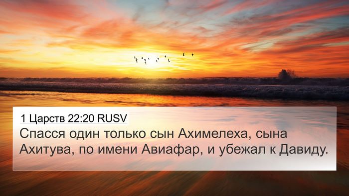 1 Царств 22:20 RUSV Bible Verse Image