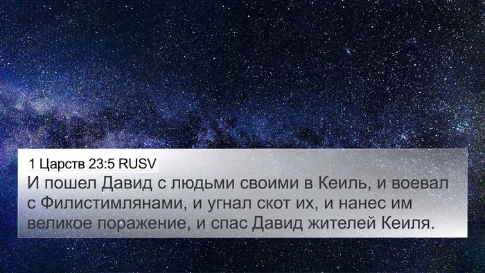 1 Царств 23:5 RUSV Bible Verse Image