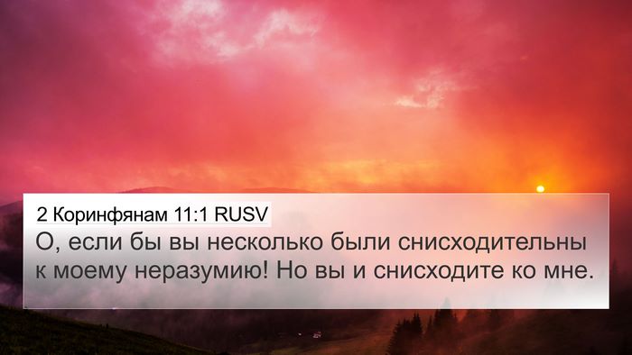2 Коринфянам 11:1 RUSV Bible Verse Image