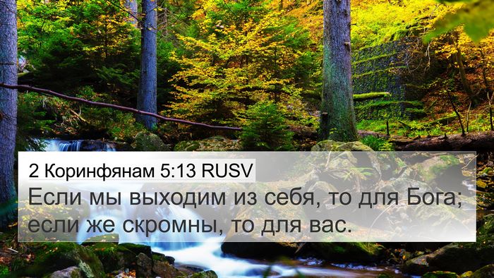 2 Коринфянам 5:13 RUSV Bible Verse Image