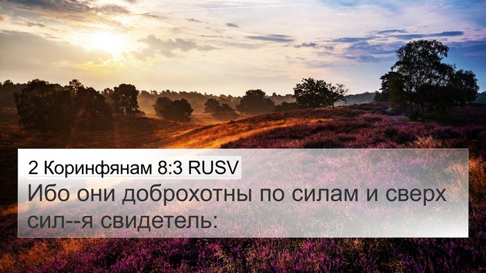 2 Коринфянам 8:3 RUSV Bible Verse Image
