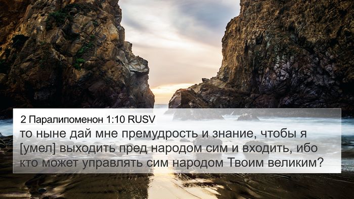 2 Паралипоменон 1:10 RUSV Bible Verse Image