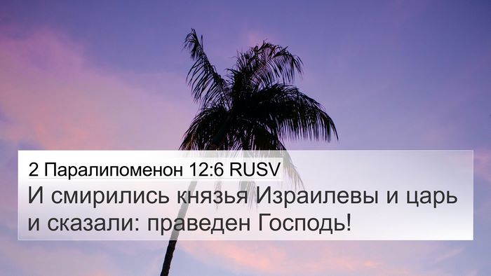 2 Паралипоменон 12:6 RUSV Bible Verse Image