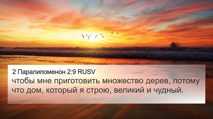 2 Паралипоменон 2:9 RUSV Bible Verse Image