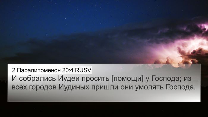 2 Паралипоменон 20:4 RUSV 4K Wallpaper - И собрались Иудеи просить - 4K Wallpaper Bible Verse