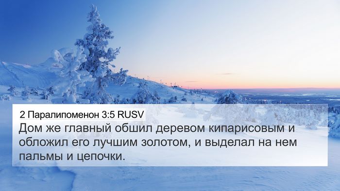 2 Паралипоменон 3:5 RUSV 4K Wallpaper - Дом же главный обшил - 4K Wallpaper Bible Verse