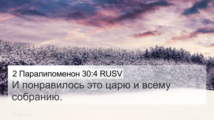 2 Паралипоменон 30:4 RUSV Bible Verse Image