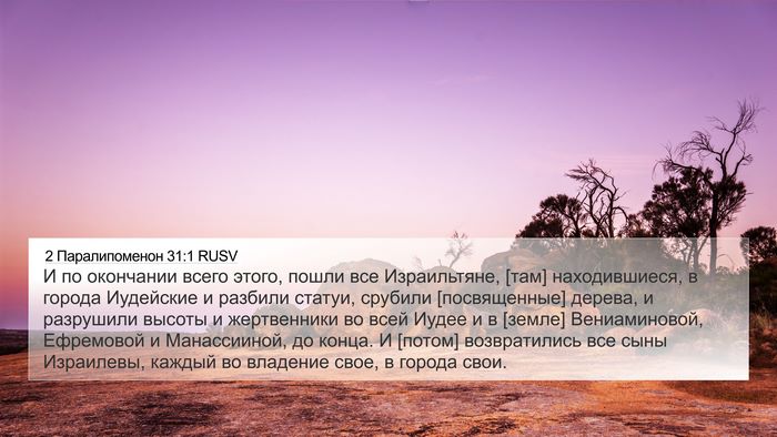2 Паралипоменон 31:1 RUSV Bible Verse Image