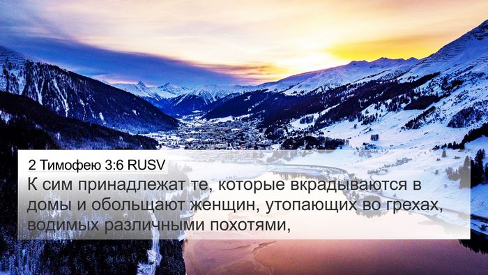 2 Тимофею 3:6 RUSV 4K Wallpaper - К сим принадлежат те, - 4K Wallpaper Bible Verse