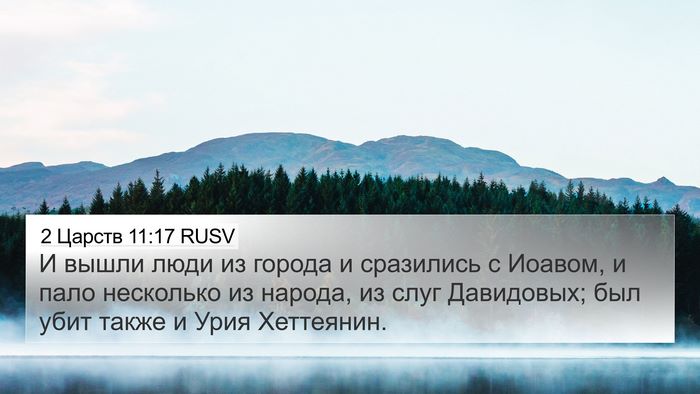2 Царств 11:17 RUSV 4K Wallpaper - И вышли люди из города и - 4K Wallpaper Bible Verse