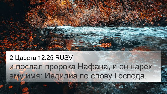 2 Царств 12:25 RUSV Bible Verse Image