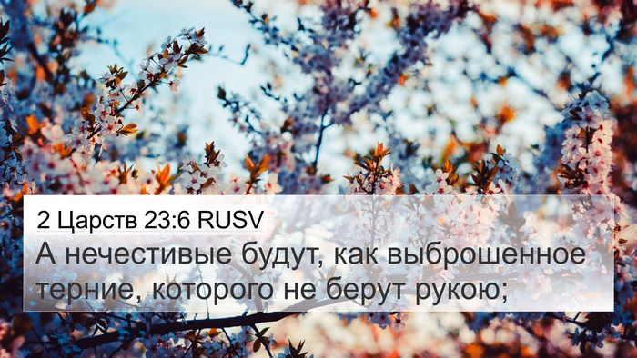 2 Царств 23:6 RUSV Bible Verse Image