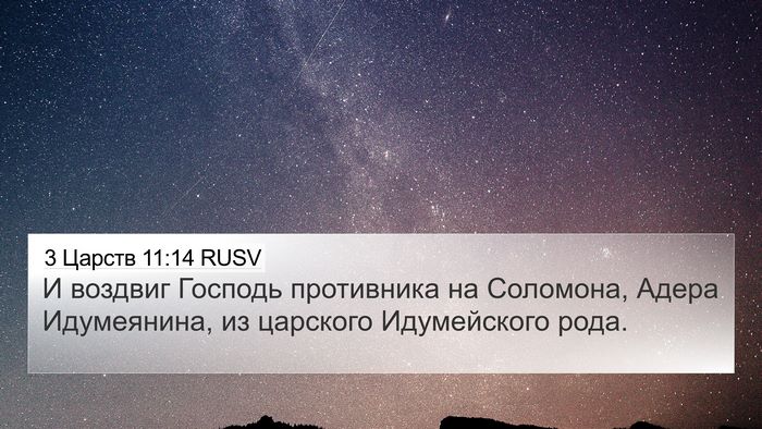 3 Царств 11:14 RUSV Bible Verse Image