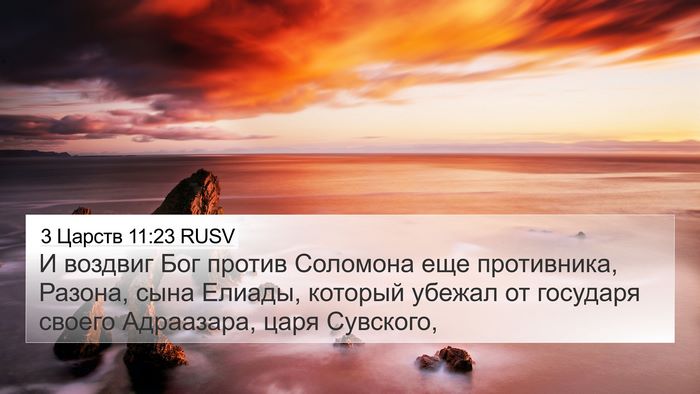 3 Царств 11:23 RUSV Bible Verse Image